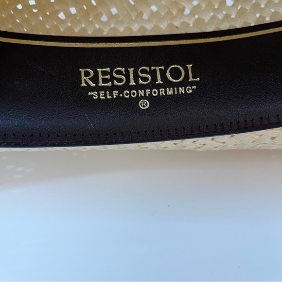 Vintage 70 80 Retro Stagecoach Natural Straw Western Cowboy Hat with Feathers - Picture 9 of 17